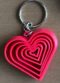Fidget heart keychain